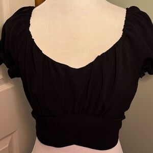 Chic Black Women's Crop Top